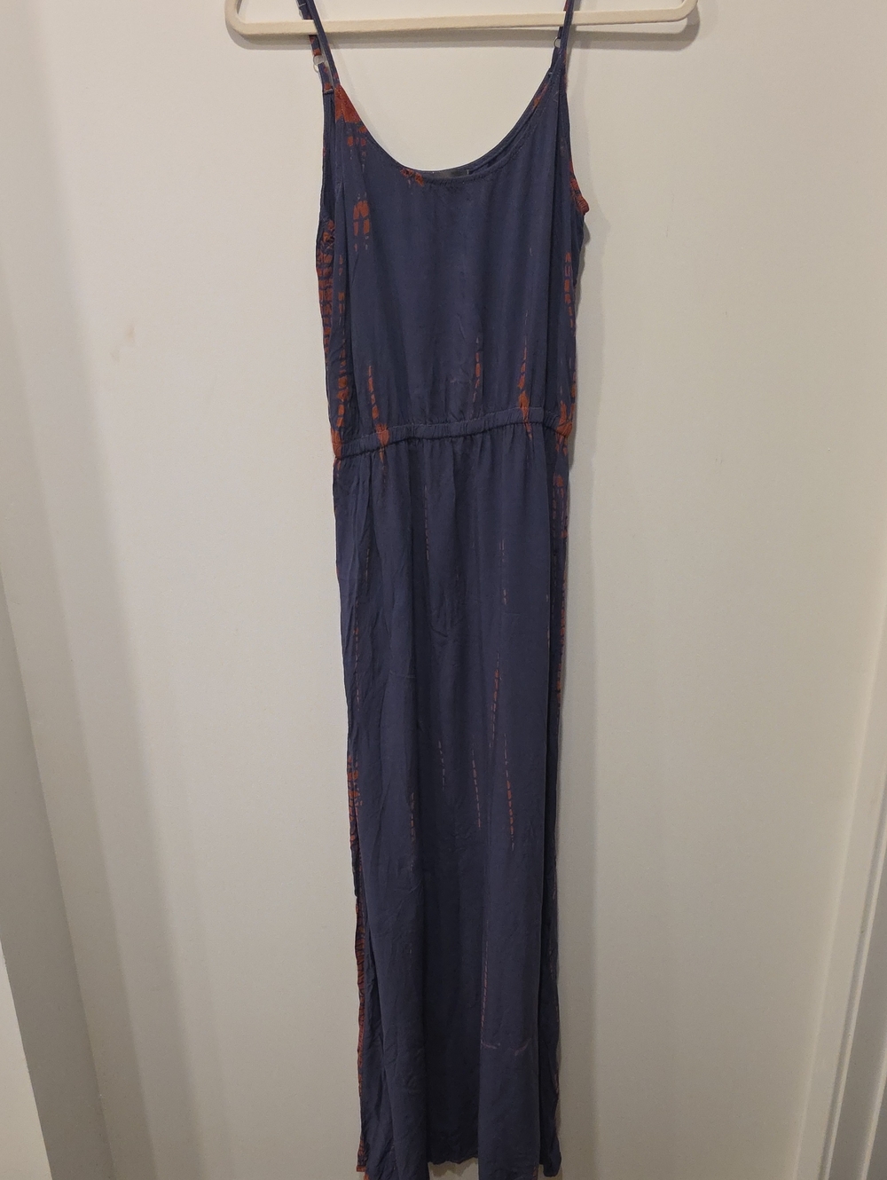 Michael Stars Navy Maxi Dress with Rust Accents